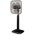 Havells Aindrila 400mm LED Pedestal Fan with Remote | Square Wire Guard | Color Changeable LED Base | Breeze & Sleep Mode | Superior Low Voltage Performance | 2 Year Warranty | Brown & Black |