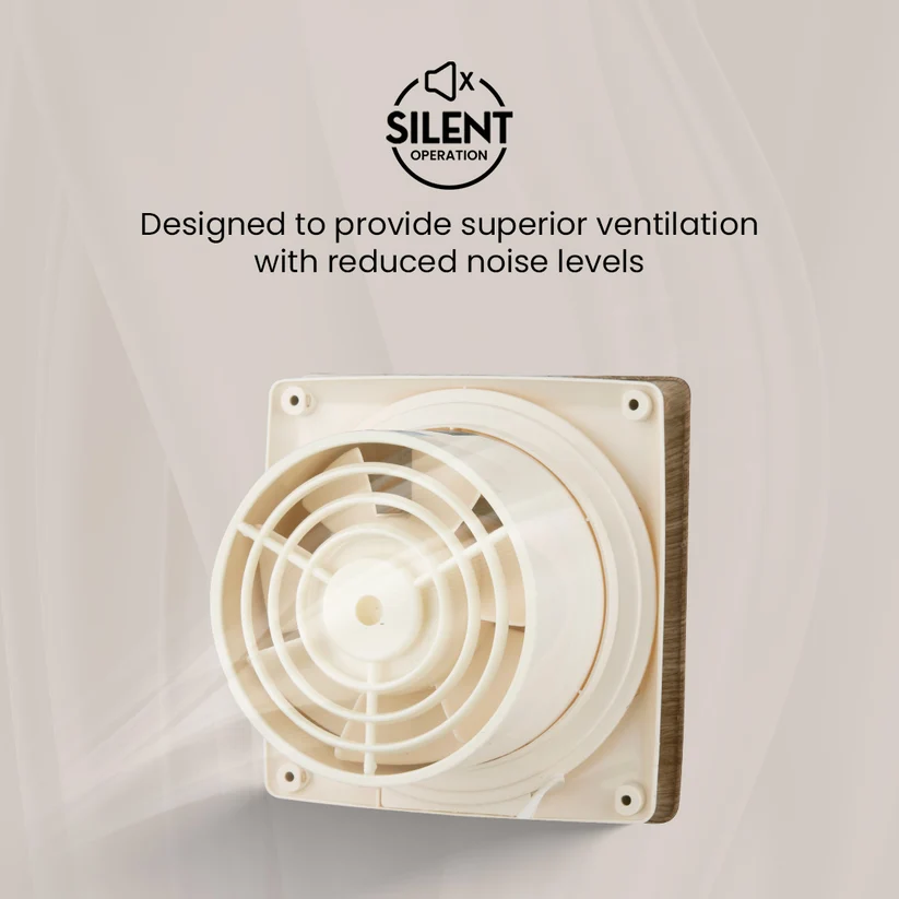 Crompton New Mount Air Exhuast Fan - 150mm | Wooden Finish | - Image 3