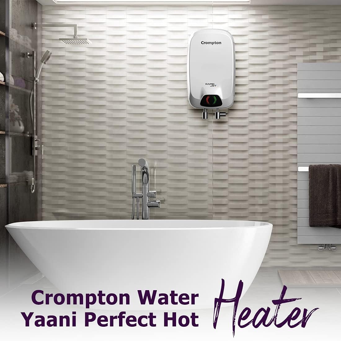 Crompton Rapid Jet 5ltr Instant Water Heater with Advanced 4 level Safety White - Image 3