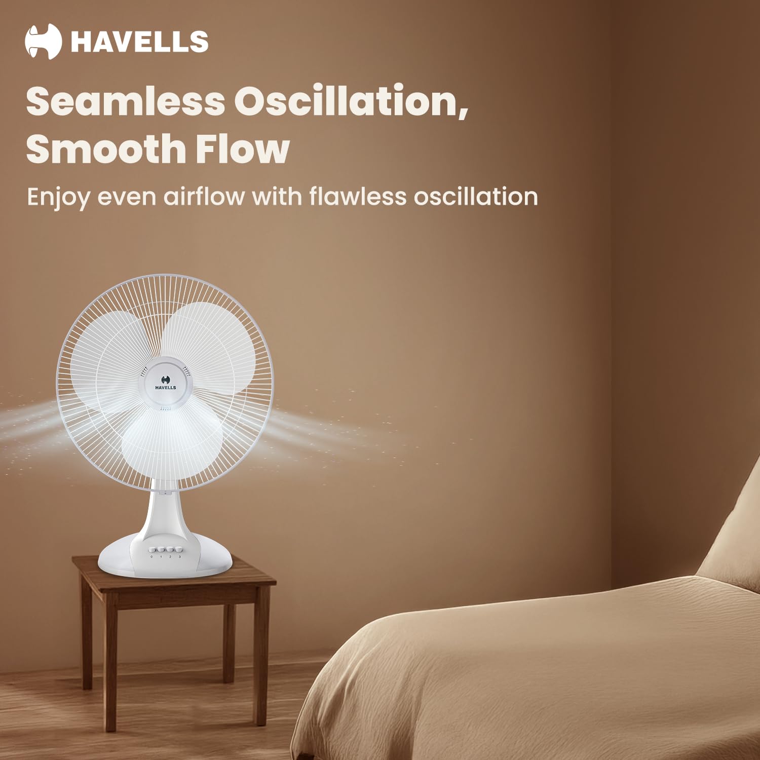 Havells Sameera 400 mm Table Fan Grey - Image 2