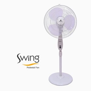 Havells 400mm Swing Pedestal Fan | 120 Ribs Guard Safety, Smooth Oscillation, Heavy Base For Stability, 3 Star | High Air Delivery, Aesthetic Design, Telescopic Arrangement | Pack of 1, Off White |