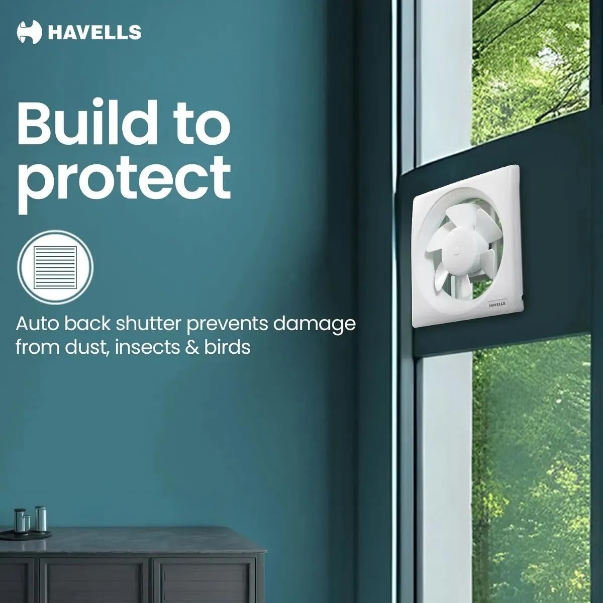 Havells Thrill air DX – 300 mm | Plastic Exhaust Fans | White | - Image 3