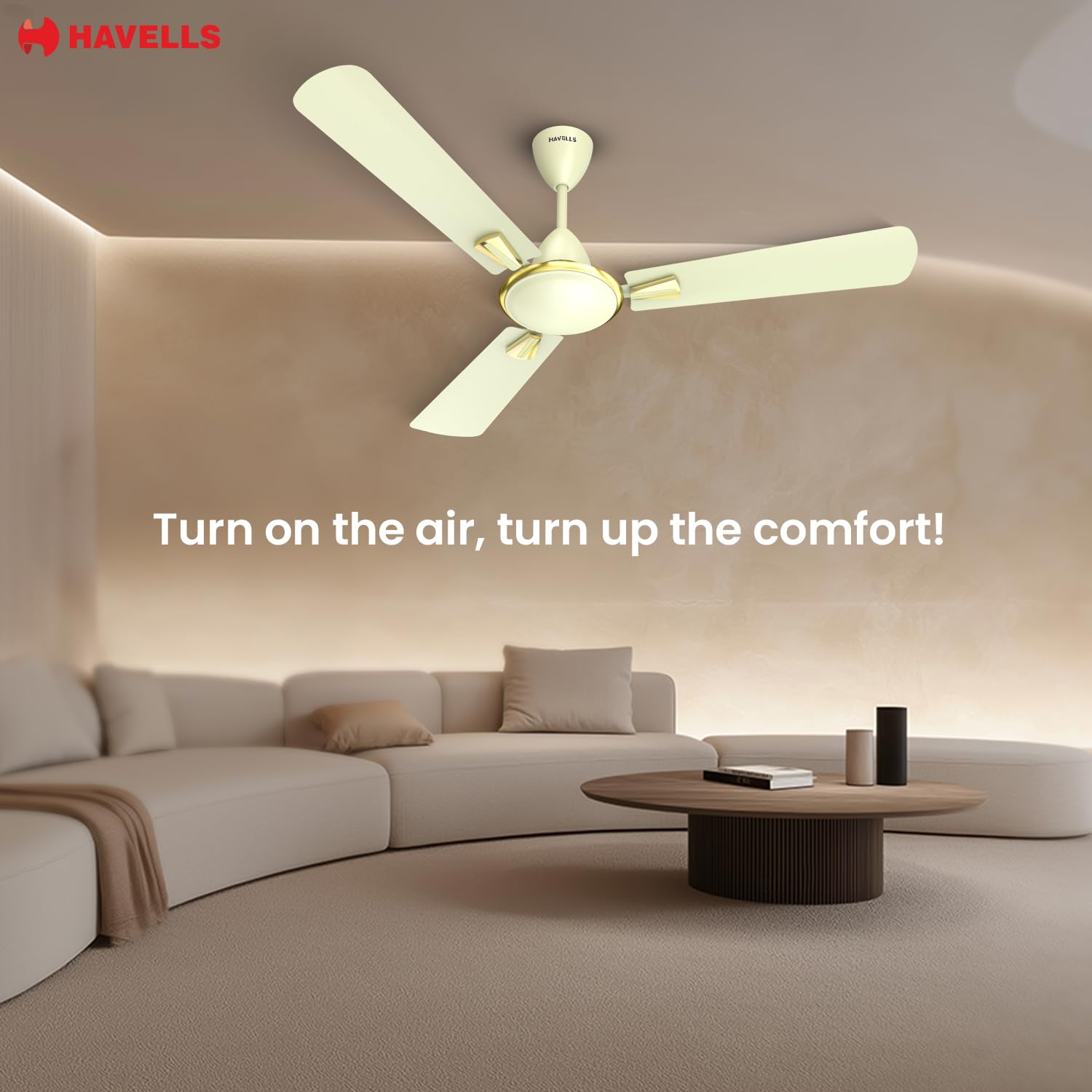Havells Quickair 1400mm Ceiling Fan Bianco - Image 3