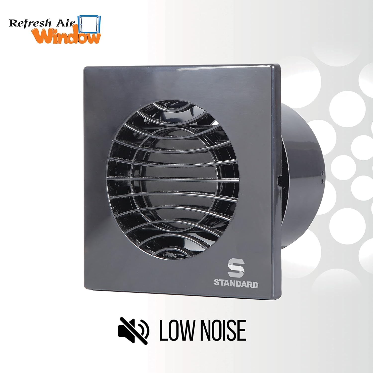 Standard Refresh Air Window Neo -150 mm | Plastic Exhaust Fans | Black | - Image 6