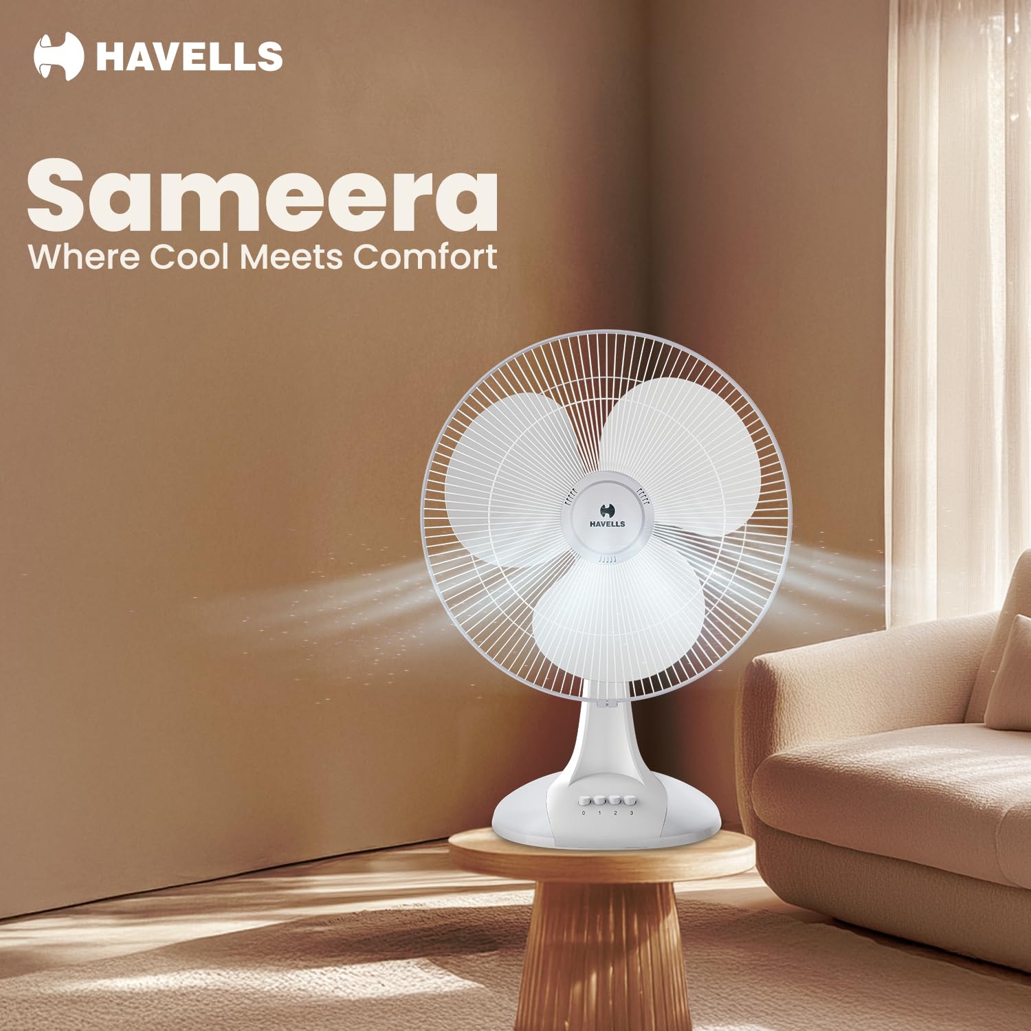 Havells Sameera 400 mm Table Fan Grey - Image 5