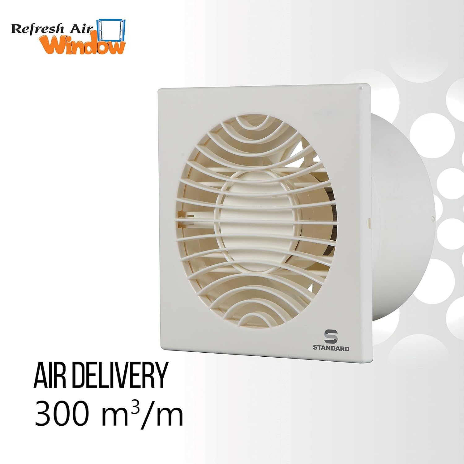 Standard Refresh Air Window Neo 150mm Plastic Exhaust Fan (White) - Image 4