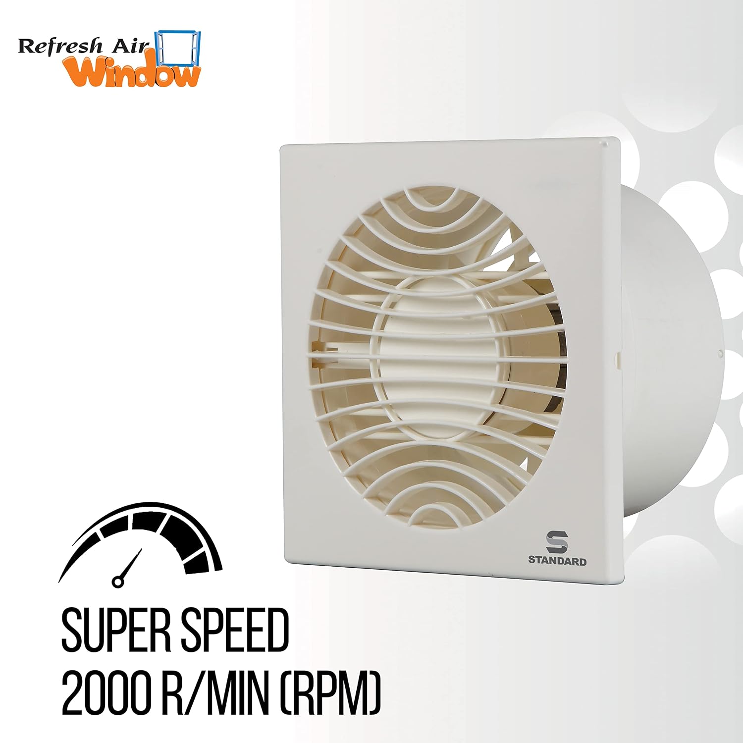 Standard Refresh Air Window Neo 150mm Plastic Exhaust Fan (White) - Image 5