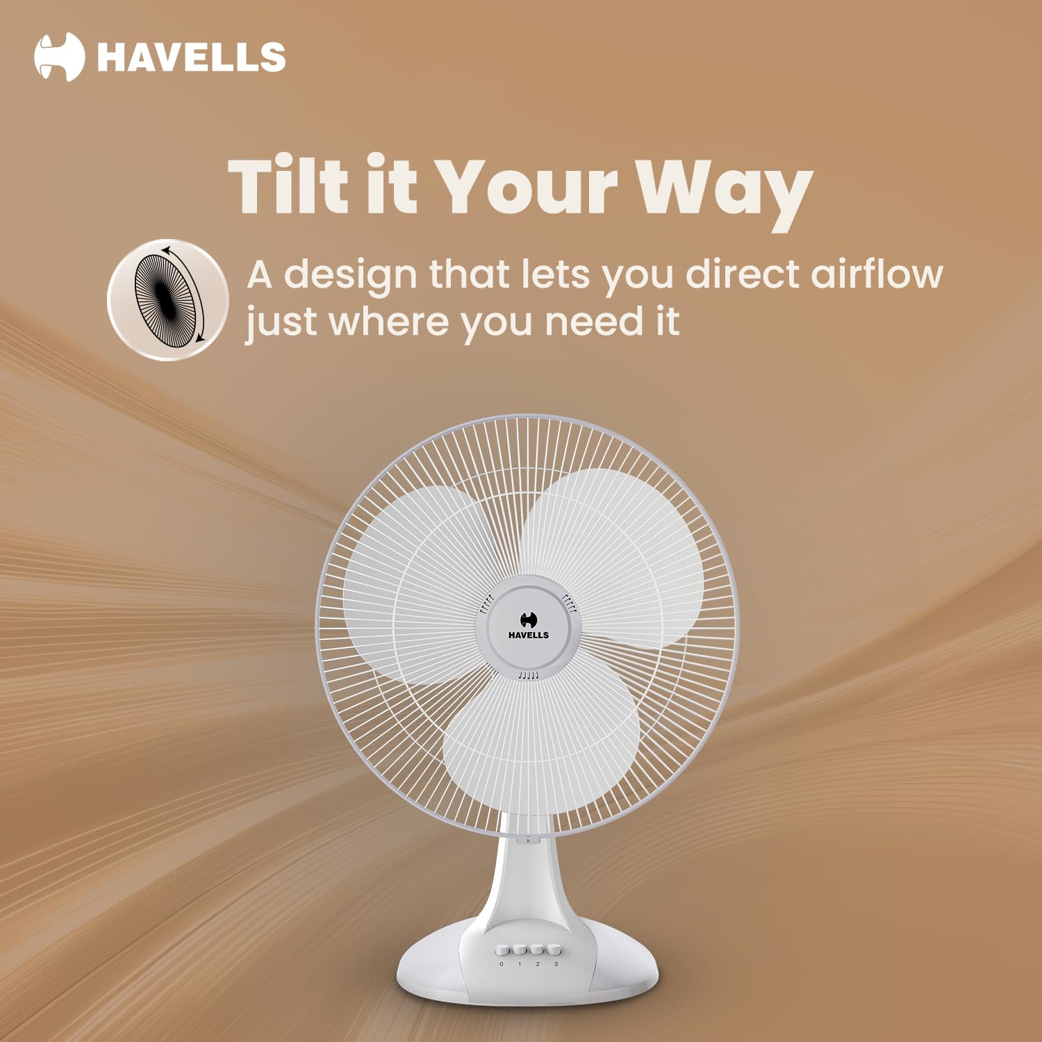 Havells Sameera 400 mm Table Fan Grey - Image 6