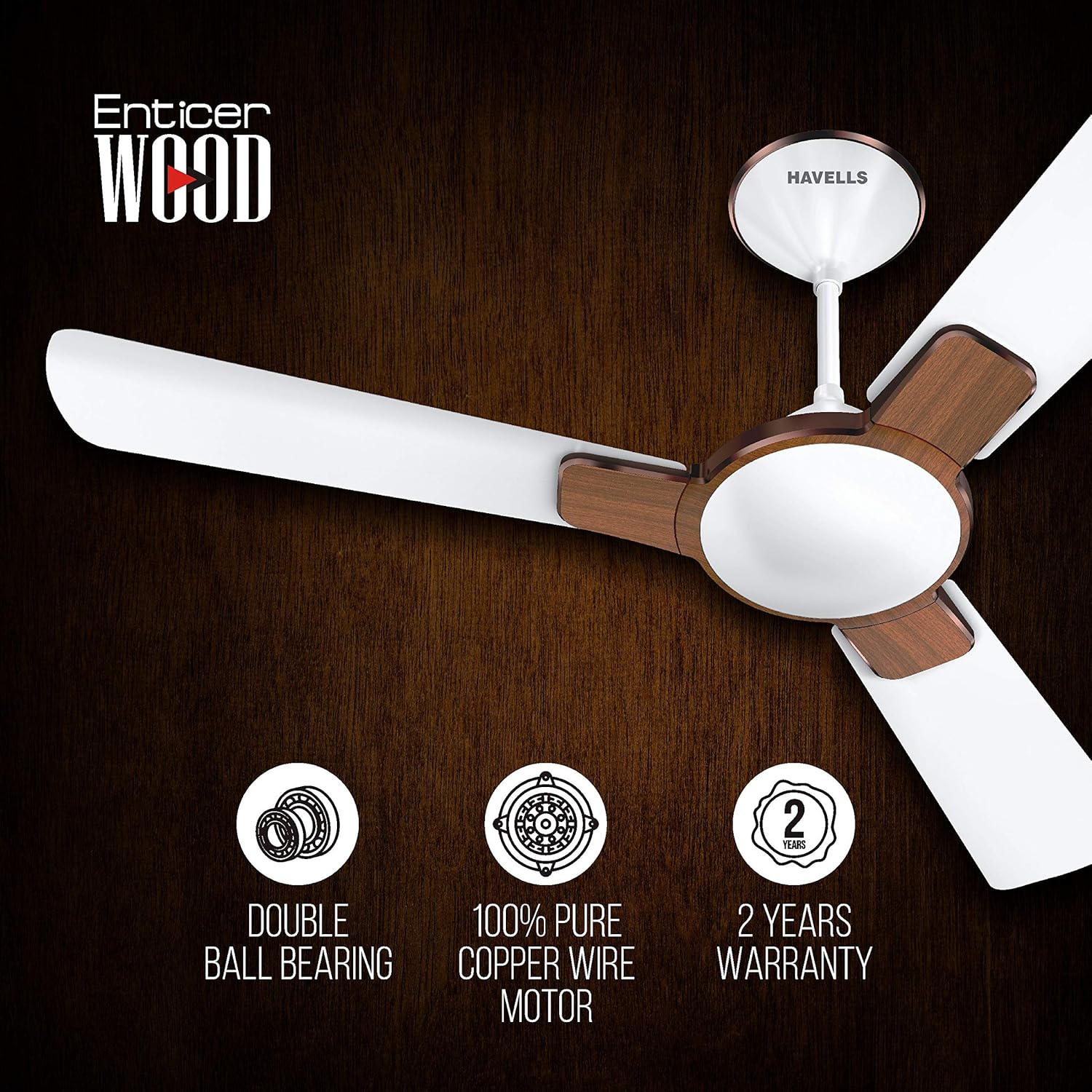 Havells Enticer Art HS Wood 1200 mm Rosewood - Image 5