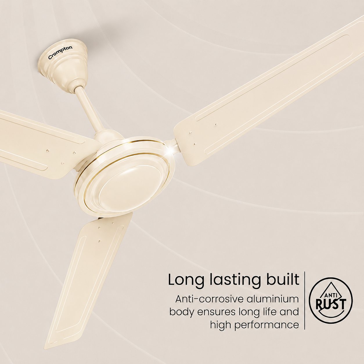 Crompton Surebreeze Jetwind 900mm Ceiling Fan Ivory - Image 4