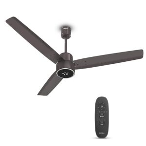 Havells EPIC SIGNIA BLDC Ceiling Fan 1200mm | 5 star | LED Speed Indicator | 380 RPM, Up to 65% Savings | Reverse Rotation, 4 Speed Modes | Low Wattage 30W ,Low Noise |  Air Flow:225 CMM | Cocoa Brown |