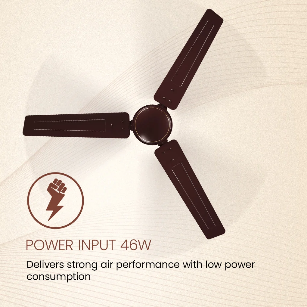 Crompton Surebreeze Star Drift 1400mm Ceiling Fan Brown - Image 4