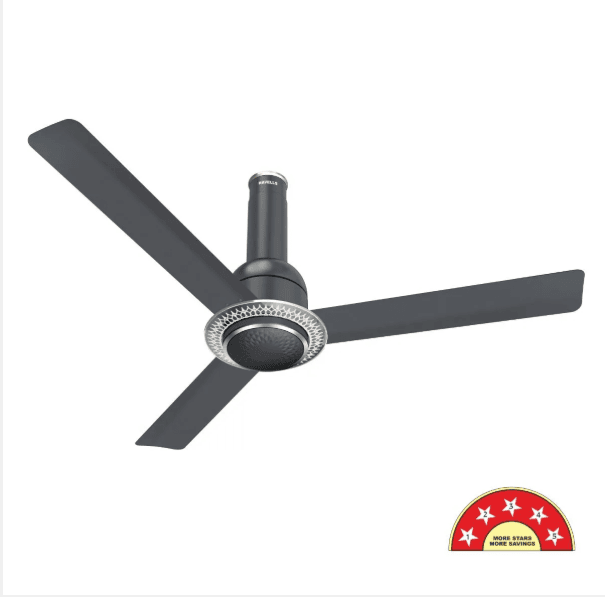 Havells CERA BLDC 1200mm Premium Underlight Ceiling Fan with 100% Pure Copper | Reverse Rotation | Remote Controlled | Watt: 35 | Air Flow: 225 cmm | Speed: 350 RPM | 2 Years Manufacturer Warranty | Slate | 5Star | Free Installation |
