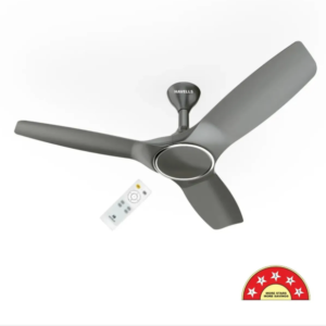 Havells 1200mm Stealth Air BLDC Motor Ceiling Fan | Remote Controlled, High Air Delivery Fan | 5 Star Rated, Upto 60% Energy Saving, 2 Year Brand Warranty | (Pack of 1, Slate)