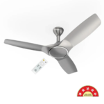 Havells Stealth Air BLDC 1200mm Ceiling Fan | Upto55% Energy Saving | Silent & Premium | 5 stars Rating | 100% Copper Motor | RF Remote, Memory Backup, Timer| (Mist, Pack Of 1)