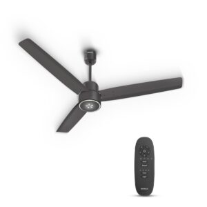 Havells EPIC SIGNIA BLDC Ceiling Fan 1200mm | 5 star | LED Speed Indicator | 380 RPM, Up to 65% Savings | Reverse Rotation, 4 Speed Modes | Low Wattage 30W ,Low Noise | Air Flow:225 CMM | Smoke Brown |