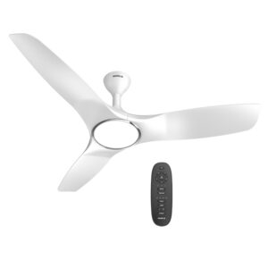 Havells 900mm Stealth Underlight BLDC Ceiling Fan | Remote Controlled, High Air Delivery Fan | 4 Star Rated, Upto 60% Energy Saving, 2 Year Brand Warranty | Pack of 1, Pearl White |