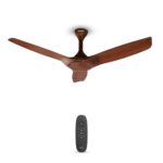 Havells Stealth Air BLDC Wood 1200mm Premium Ceiling Fan with 100% Pure Copper | 5 Star Rating | Remote Controlled | Watt: 40 | Air Flow: 245 cmm | Speed: 280 RPM | Free Installation | 2 Year Warranty (Walnut Chola Chrome) |