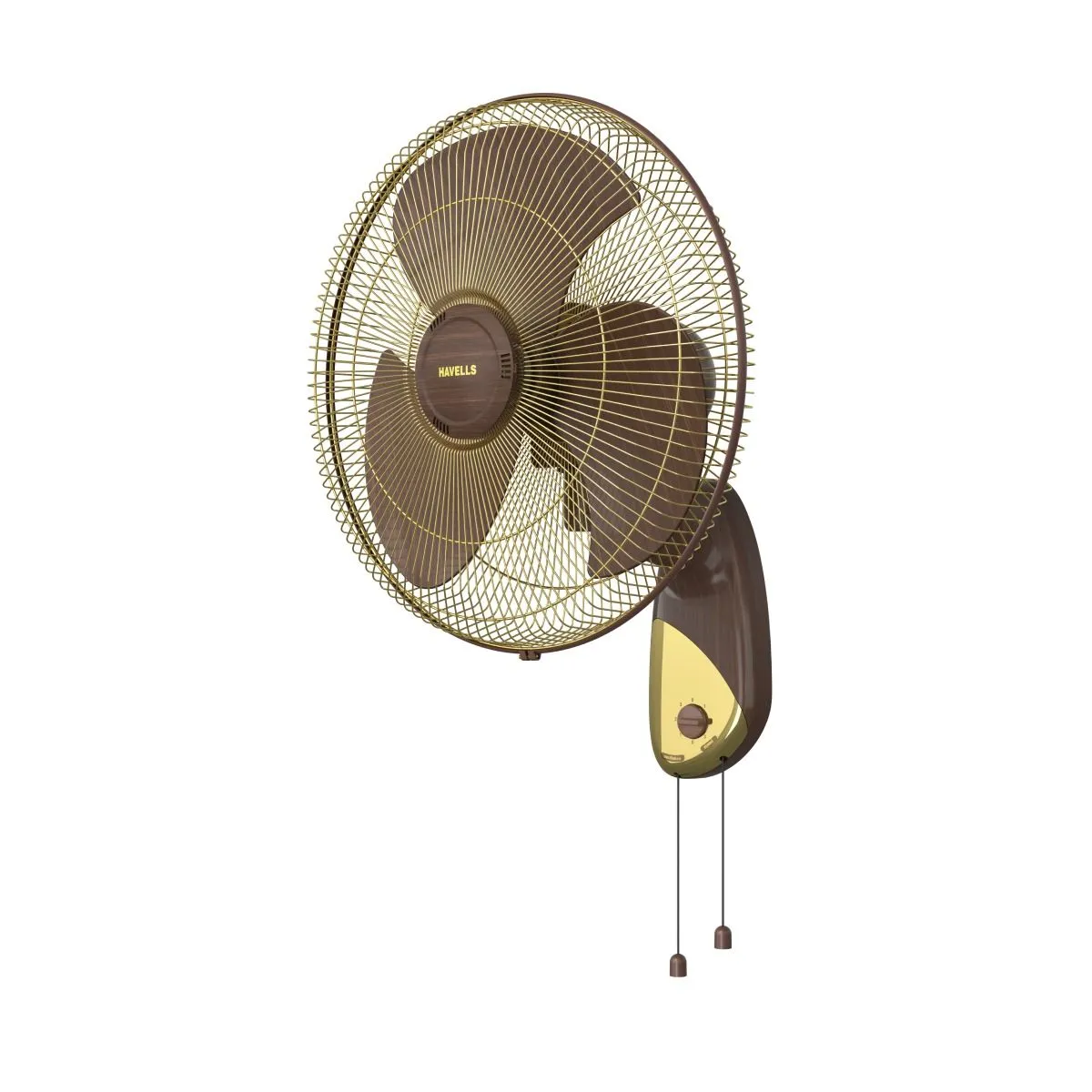 Havells Girik Gold Wall Fan 400 mm Walnut Gold - Image 2