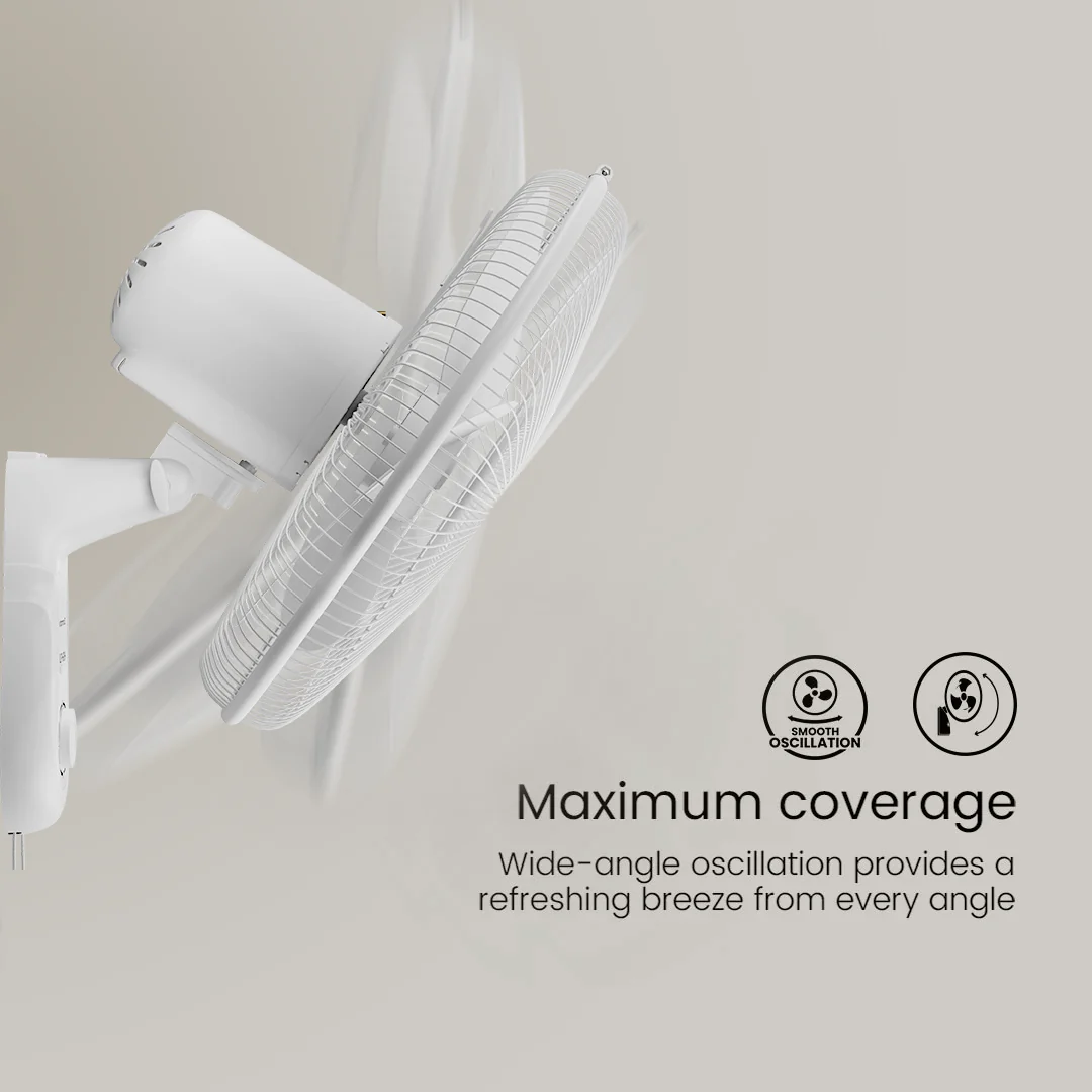 Crompton High Flo Neo 300mm Wall Fan White - Image 3